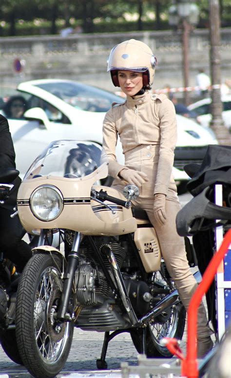 keira ducati chanel|Pics: Keira Knightley Mounts Ducati Motorbike for .